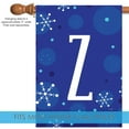 thumbnail image 3 of Toland Home Garden Winter Snowflakes Monogram Z Personalized Winter Flag Double Sided 28x40 Inch, 3 of 5