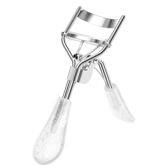 Threns White Glitter Handle Eyelash Curler Professional Eyelash Curling Tool Beauty Makeup Tool for Stunning Lashes