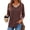 Coffee, variant on Color Block Sweaters for Women V Neck Pullover Lightweight Sweaters Long Sleeve Tops Fall Fashion Clothes