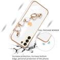 thumbnail image 3 of Compatible with Samsung Galaxy S22 Case Silicone Shockproof with Love Heart Wrist Strap Chain for Women, Samsung S22 Phone Case Ultra Thin and Soft Cases (White), 3 of 13