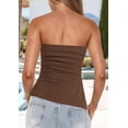 thumbnail image 5 of Womens Tube Top 2025 Summer Strapless Tops Coffee L, 5 of 6