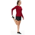 thumbnail image 4 of MIER Women's UPF 50+ Sun Protection T-Shirt Long Sleeve Outdoor Shirts, Quick Dry, Red, L, 4 of 6