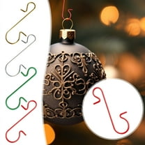 Tyidzon 50 Pack Ornament Hooks for Christmas, Essential Christmas Ornament Hooks, Xmas Ornament Hangers for Christmas Tree Decorations Silver