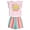 Pink Multi Pooh, variant on Disney Lilo & Stitch Big Girls' 2-Piece Short Sleeve Tee and Gauze Shorts Set Pink White