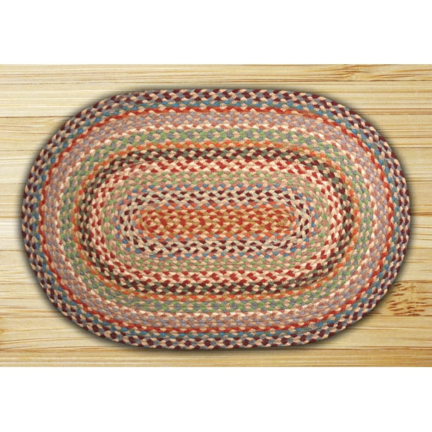 Earth Rugs C328 Multi 1 Oval Braided Rug 6 Feet x 9 Feet