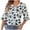 A-Beige, variant on ZQUUVOU Women's T-Shirt Casual Printed Floral 3/4 Sleeve V-Neck Ruffle Blouse F-Blue (XL)