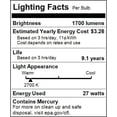thumbnail image 3 of Sunlite SL27/GU24/27K SL27/GU24/27K 27-watt GU24 Spiral Energy Saving GU24 Base CFL Light Bulb, Warm White, 3 of 3