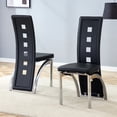 thumbnail image 2 of Noble House Modern Minimalist 2-Piece Dining Chair Set - Black Saddleback, 2 of 10