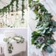 thumbnail image 4 of Paquetes de 6 plantas artificiales, hojas de eucalipto, enredaderas, corona de eucalipto verde, Compatible con banquete de boda, nacimiento, 4 of 5