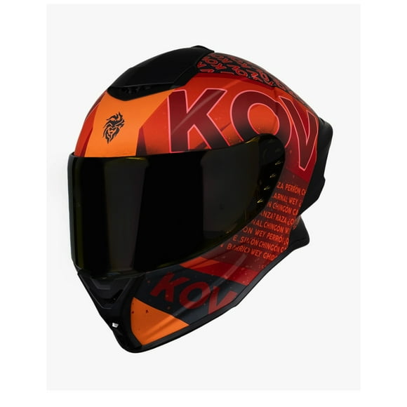 Casco Moto Kov Flow Rojo Certificado Dot Mica De Color