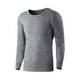 thumbnail image 1 of Ceisia Men's Solid Thickened Crew Neck Long Sleeve Thermal Top Fleece Base Layer Gray L Gifts, 1 of 5