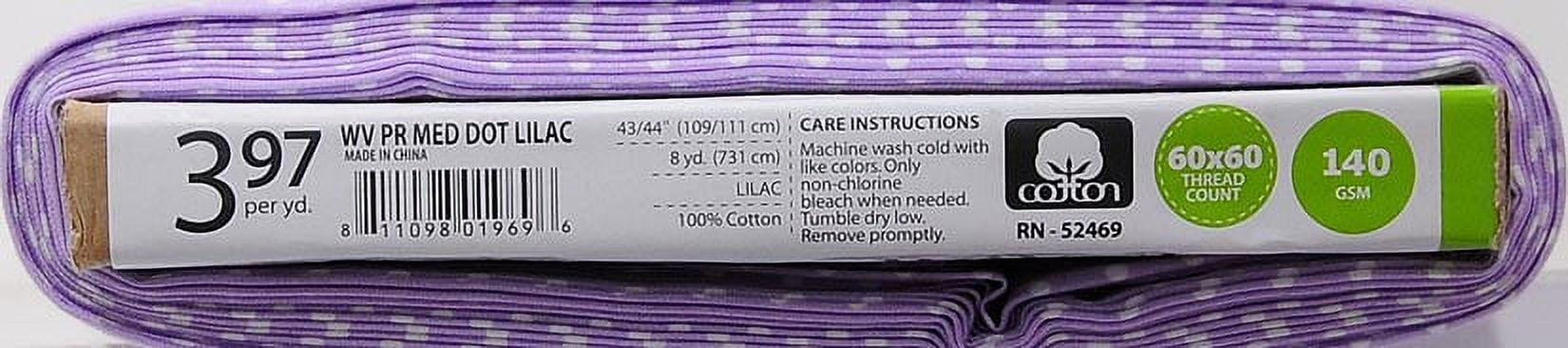 Waverly Inspirations Cotton 44" Medium Dot Lilac Color Sewing Fabric by the Yard