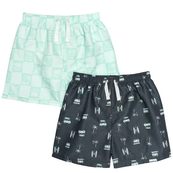 Gerber Baby and Toddler Boy Swim Trunks, 2-Pack, Sizes 0/3 Months - GT