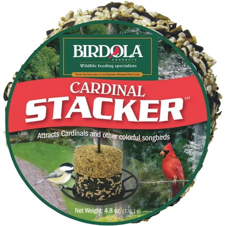 Birdola Cardinal Stacker, Premium Seek Cake, (Best Bird Food For Cardinals)