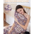 thumbnail image 5 of Purple Boho Pillow Cases Body Size, Smooth Satin Pillowcase for Hair and Skin, Country Retro Tribal Southwest Pattern Decorative Cooling Bed Pillow Covers with Zipper, 20x54 Inches, 5 of 5