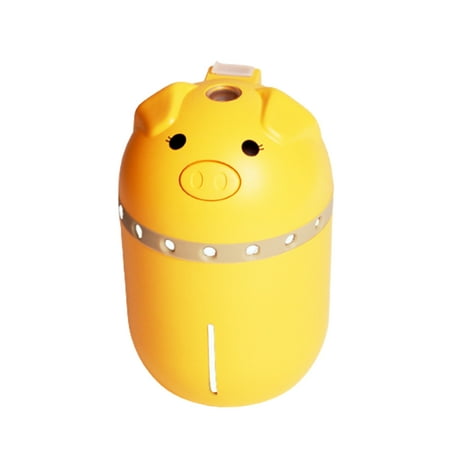

KAOU 200mL Adjustable Cute Cartoon Pig Shape Air Humidifier Cleaner with Night Light