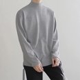 thumbnail image 2 of BXINGOHAI Mens Sweatshirt Long Sleeve Soft Shirts Mens Sweater Pullover Crewneck Sweatshirts for Men Dark Gray,L, 2 of 3