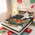 thumbnail image 3 of Manfei Rustic Christmas Animals Bed Sheets,Xmas Holiday Season Full Size Sheets,4pcs,1 Flat Sheet,1 Fitted Sheet and 2 Pillowcases, 3 of 6