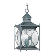 Livex Lighting 2095-61 Providence - Two Light Outdoor Hanging Lantern Charcoal Finish with Clear Be