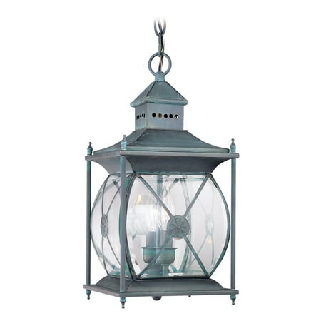 Livex Lighting 2095-61 Providence - Two Light Outdoor Hanging Lantern Charcoal Finish with Clear Be
