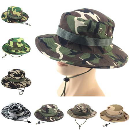 YVNAURA Adjustable Camouflage Boonie Hat for Men Fisherman Bucket Hat UPF 50+ UV Protection Wide Brim Breathable Lightweight Foldable Outdoor Fishing Hiking Camping Gift Multicolor One Size