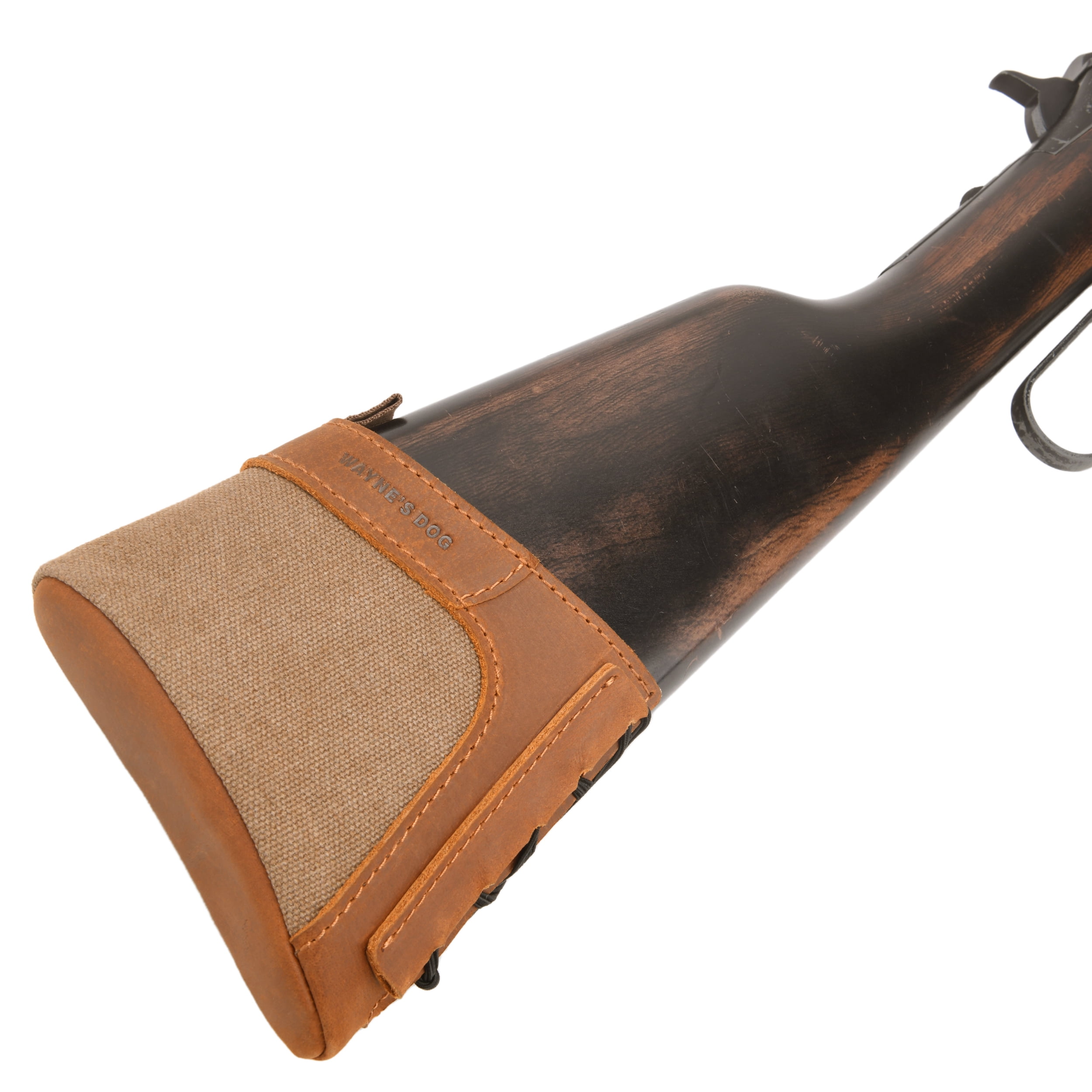 Wayne's Dog Canvas Leather Slip on Rifle Recoil Pad Shotgun Buttstock Adjustable