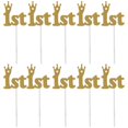 thumbnail image 1 of Golden Paper Cake Topper for Decoration 20Pcs Birthday Party Accessory, 1 of 4
