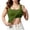 Army Green, variant on Tank with Built in Bra Square Neck Wide Strap Seamless Wireless Crop Tops Basic Casual Lounge Yoga Athletic Shirt Stretchy Everyday Comfort Apparel Women Coffee L