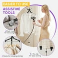 thumbnail image 7 of Standing Garment Steamer, 1500W Powerful Steamer for Clothes with Roll Wheels, Heats in 45 Seconds, 1.7L Water Tank for 55 Min Continuous Steaming, Professional Wrinkle Remover, 7 of 7