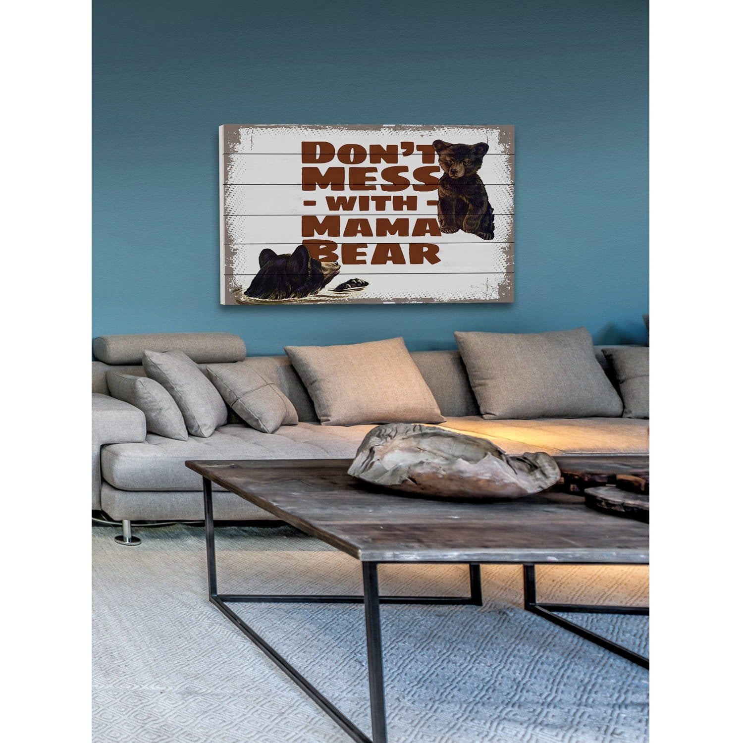 Marmont Hill "Mama Bear" Painting Print on White Wood