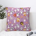 thumbnail image 4 of Pofeuu Lovely Animals Print Double-sided plush pillowcase Square Throw Pillow Covers Pillows Cover for Living Room Bedroom Sofa Couch Cushion Cover（No pillow core）-16"x16", 4 of 7