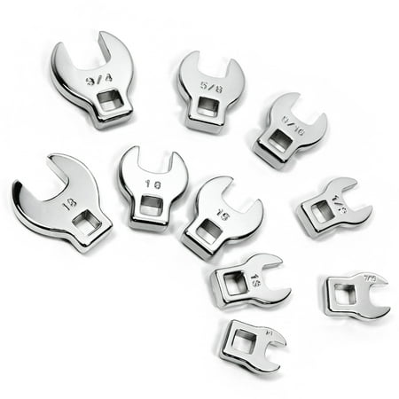 UPC: 0028907266572 | Powerbuilt 10 Piece 3/8 Inch Drive SAE and Metric Crowfoot Wrench Set – 640830