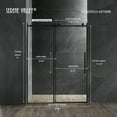 thumbnail image 2 of Serene Valley 48 x 74 Inch Square Rail Frameless Sliding Shower Door, Black, 2 of 8