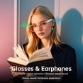 thumbnail image 3 of Gafas inteligentes Tulbeys con filtro de luz azul Bluetooth 5.3 para mujer, 3 of 8