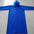 thumbnail image 2 of Men Women Waterproof Jacket EVA Button Hooded Raincoat Rain Coat Poncho Rainwear, 2 of 2