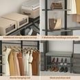 thumbnail image 4 of Homieasy Multifunctional 14-Shelf 6-Drawers Closet Organizer, Grey Oak, 4 of 10