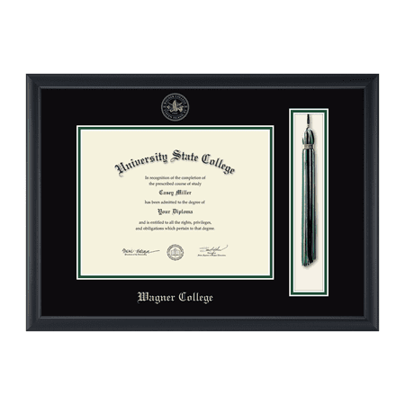 Framerly - Wagner Tassel Diploma Frame with Black and Tartan Green Mat