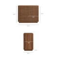 thumbnail image 3 of Render Armoire d'Appoint Cannelée à 2 Portes en Noyer, 3 of 9