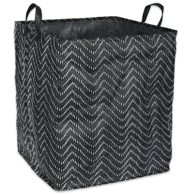DII PE Coated Tribal Chevron Laundry Hamper, 16" x 16" x 19", Woven Paper, Multiple Colors