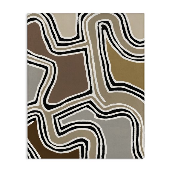 Stupell Industries Modern Fluid Neutral Abstraction Canvas Art, 16 x 20, by Amber Sterling
