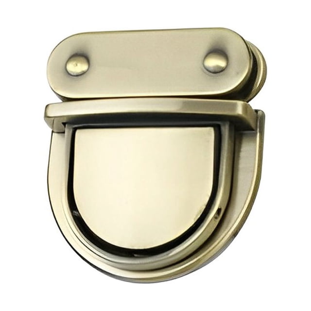 38MM Buckle Latch Sturdy Metal Small Portable Buckles Accessory DIY Handbag Tool Wear Resistance Turn Lock Bag Purse Decoration Closure Light Golden