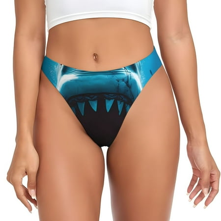 Sigee Open-Mouthed Shark for Women s G-String Panty  Low Rise  Soft Lace Perfect for Everyday Wear or Special Occasions-Medium