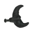 thumbnail image 5 of Zeckos Black Cast Iron Crescent Moon Face Cabinet Drawer Pull Set of 6, 5 of 7