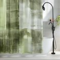 thumbnail image 2 of Abstract Paint Art Graffiti Fabric Shower Curtain Green Gray Washable Shower Curtains for Bathroom, Waterproof Bath Curtain with Hooks Home Decor 36x72in, 2 of 8