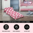 thumbnail image 4 of Loungie Pink Polka Dots Bean Bag Covers - Microfiber | Nap Mat | Requires 5 Standard Twin Size Pillows 88"x26", 4 of 8
