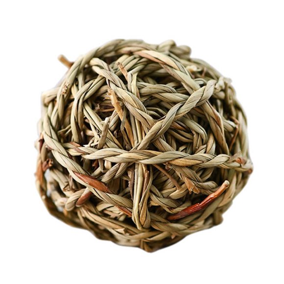 Yellow Woven Straw Ball Toy for Playing Use Safe NonToxic 1pc 2.5 inches