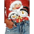 thumbnail image 4 of FASHIONWT Women Cute Snowman Print Tee Christmas Snowflake Festival T-Shirts, 4 of 4