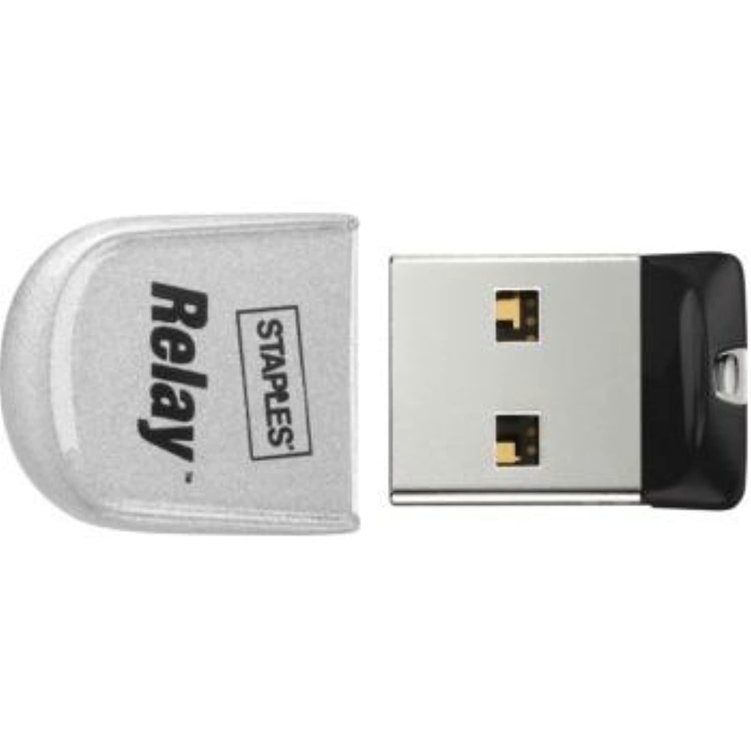 Staples Relay Micro 4GB USB 2.0 USB Flash Drive (Silver)