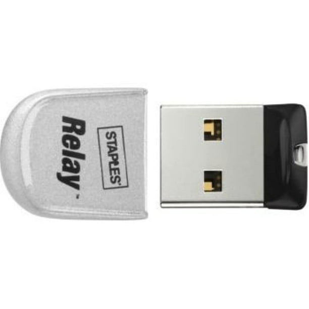 Staples Relay Micro 4GB USB 2.0 USB Flash Drive (Silver)
