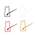 thumbnail image 4 of Maytalsory Waterproof Cartoon Bumper Windshield Sticker Cool Style Easy Installation Fashionable red, 4 of 6